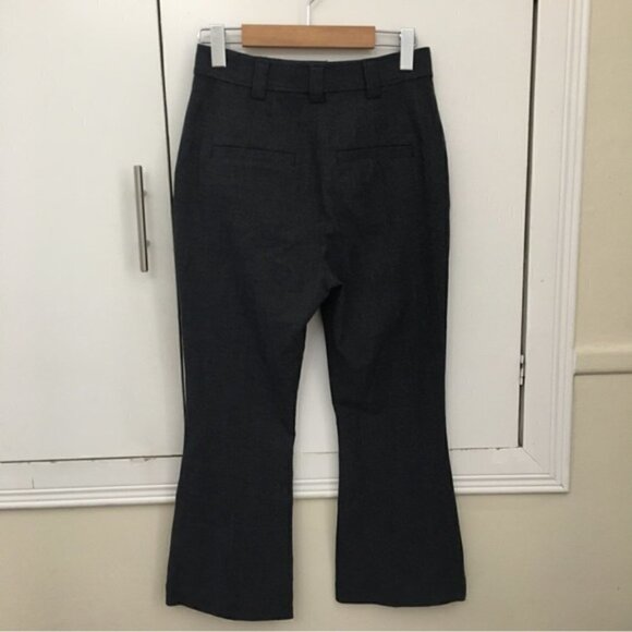 A.L.C. Tweed Exposed Zipper Plaid Cropped Ankle Pants - Picture 5 of 9